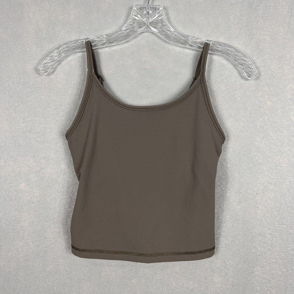 Everlane The Perform Cami Size XXS Sports Bra Camisole Taupe Athletic Crop Top - Picture 2 of 9